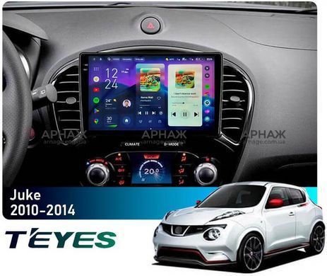 Штатна магнітола Teyes CC4 2K 6+64 Gb Nissan Juke 2010-2014 9"