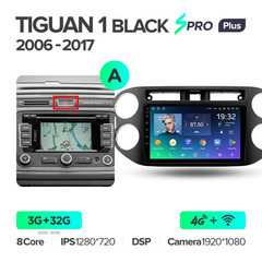 Штатная магнитола Teyes sPRO Plus 3GB+32GB 4G+WiFi VW Tiguan 1 (2006-2017)