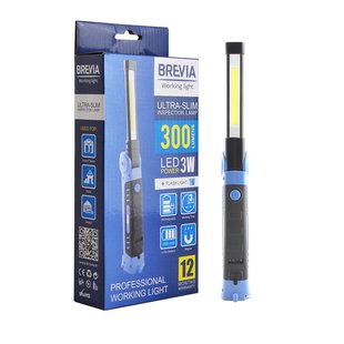 Фонар інспекційний Brevia 11360 LED Ultra-slim 3W COB+1W LED 300lm