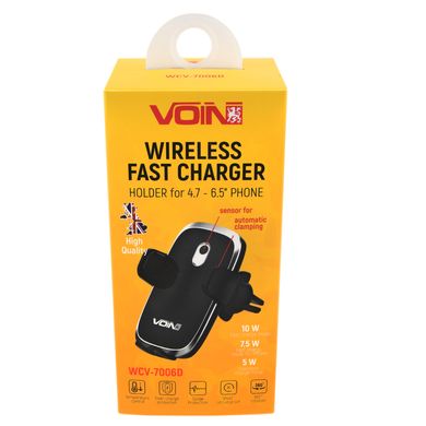 Держатель телефона Voin WCV-7006D беспроводная зарядка