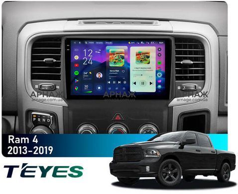 Штатна магнітола Teyes CC4 2K 6+64 Gb Dodge Ram 4 IV DJ DS 2013-2019 (F2) 9"