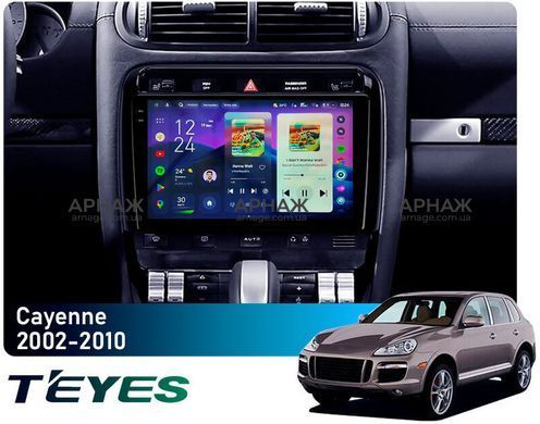 Штатна магнітола Teyes CC4 Pro 2K 12+256 Gb Porsche Cayenne I 1 9PA 2002-2010 9" (L1)