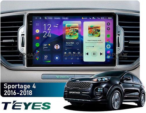 Штатна магнітола Teyes CC4 Pro 2K 8+128 Gb Kia Sportage 4 QL 2016-2018 (B) 9"