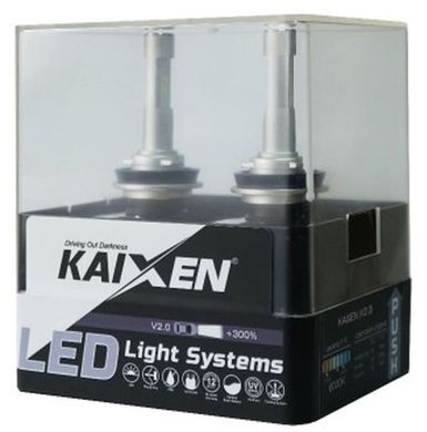 Светодиодные автолампы Kaixen V2.0 H8/H9/H11/H16(JP) 6000K 30W