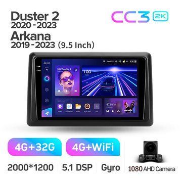 Штатна магнітола Teyes CC3 2K 4+32 Gb Renault Arkana 2019-2023 (F2) 10"