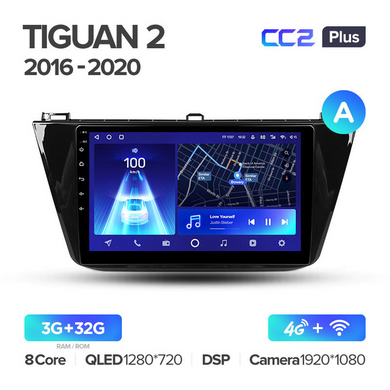 Штатна магнітола Teyes CC2 Plus 3GB+32GB 4G+WiFi VW Tiguan 2 (2016-2020)