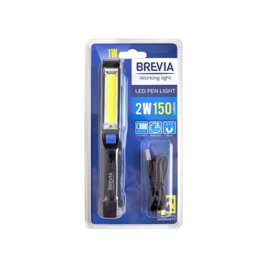 Фонарь инспекционный Brevia 11220 LED Pen Light 2W COB+1W LED 150lm
