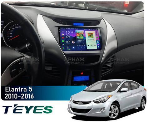 Штатная магнитола Teyes CC4 Pro 2K 12+256 Gb Hyundai Elantra 5 JK GD MD UD 2010-2016 (F1) 9"