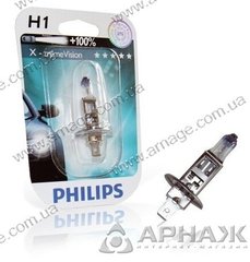 Галогенові лампи Philips H1 12258XVB1 X-treme Vision Blister