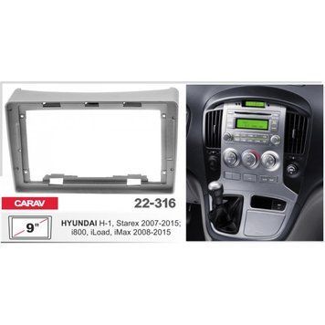 Переходная рамка Carav 22-316 Hyundai H-1. Grand Starex