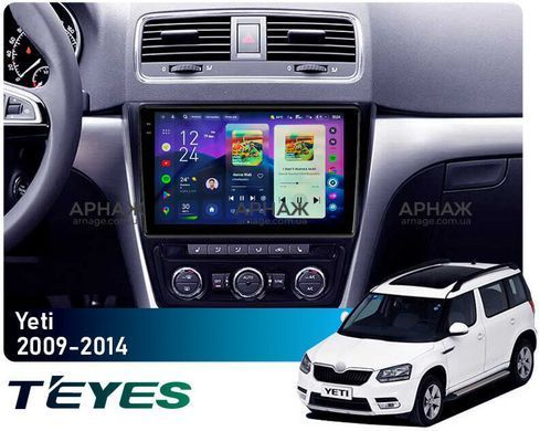 Штатна магнітола Teyes CC4 2K 6+64 Gb Skoda Yeti 5L 2009-2014 10"