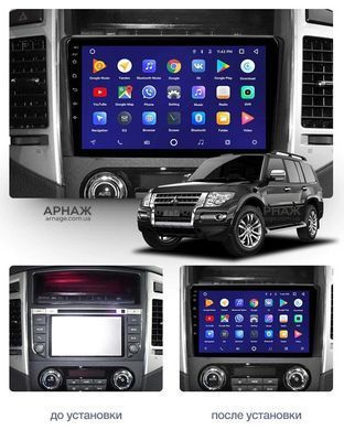 Штатна магнітола Teyes CC3 2K 4+32 Gb Mitsubishi Pajero 4 V80 V90 2006-2014 (A) 9"