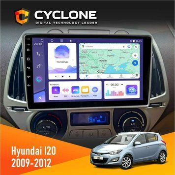 Штатная магнитола CYCLONE Hyundai I20 2009-2012 Climate C9-011 4/64. DSP