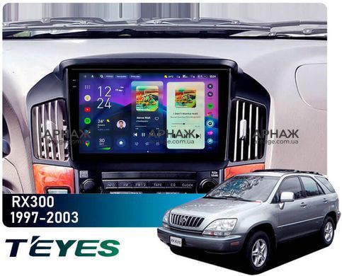 Штатна магнітола Teyes CC4 Pro 2K 12+256 Gb Lexus RX300 XU10 (F1) 1997-2003 9" (L2)