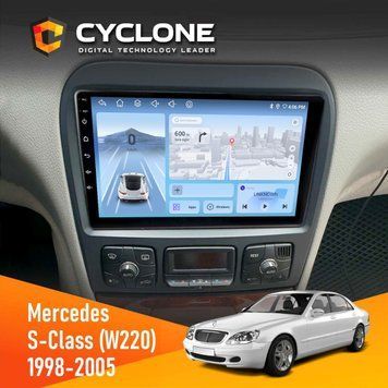 Штатна магнітола CYCLONE Mercedes-Benz S-Class (W220) 1998-2005 C9-012 4 x 64 DSP 4G