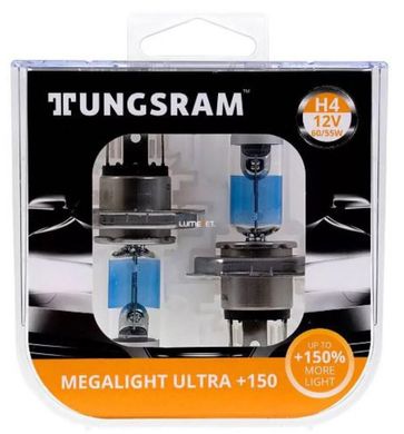Автомобільні лампи Tungsram H4 60/55W 12V Megalight Ultra +150% 50440NXNU PB2