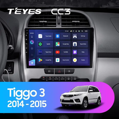 Штатная магнитола Teyes CC3 2K 6+128 Gb Chery Tiggo 3 2014-2015 10"