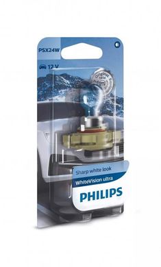 Галогенна лампа Philips 12276WVUB1 PSX24W 55W 12V WhiteVision ultra +60% (3300K) B1