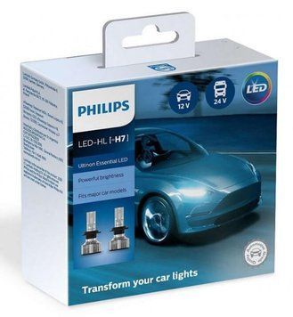 Светодиодные автолампы Philips 11972UE2X2 H7 20W 12-24V Ultinon Essential G2 6500K