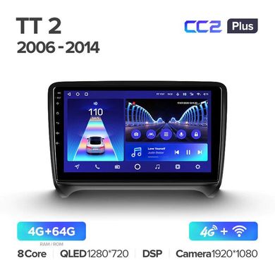 Штатна магнітола Teyes CC2 Plus 4GB+64GB 4G+WiFi Audi TT (2006-2014)