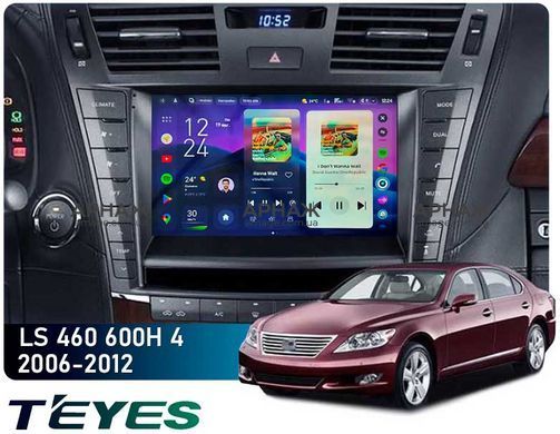 Штатная магнитола Teyes CC4 Pro 2K 12+256 Gb Lexus LS460 LS600H XF40 4 lV 2006-2012 (B) 9" (L3)