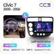 Штатна магнітола Teyes CC3 6+128 Gb Honda Civic 7 2000-2006 9"