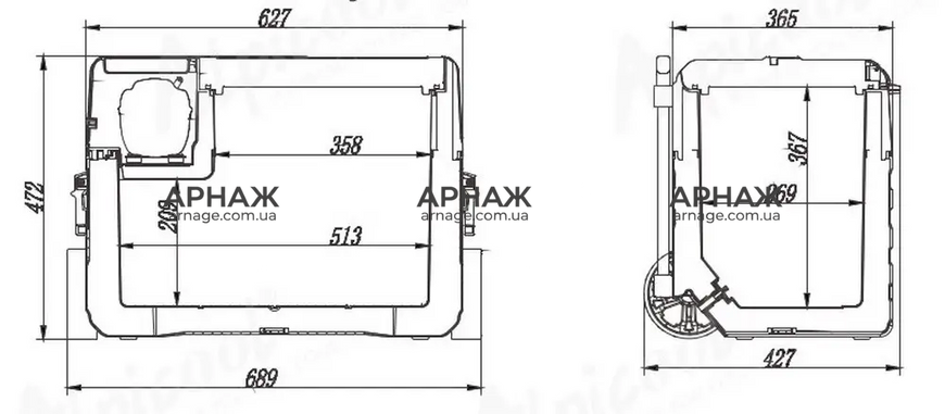 Компресорний автохолодильник Alpicool ENX42