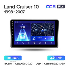 Штатна магнітола Teyes CC2 Plus 3GB+32GB 4G+WiFi Toyota Land Cruiser 100 J100 (1998-2007)