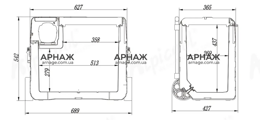 Компресорний автохолодильник Alpicool ENX52