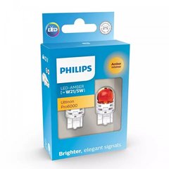 LED автолампы Philips 11066AU60X2 W21/5W LED Ultinon Pro6000 SI 12V 2.5/0.5 W3x16q amber