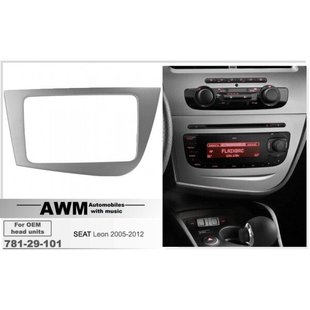 Рамка перехідна AWM 781-29-101 Seat Leon 01/2005 (отвір під штатну магнітолу)