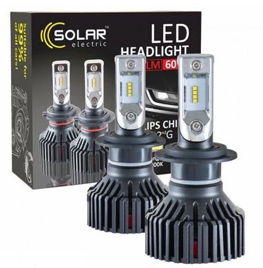 Світлодіодні автолампи Solar LED SOLAR H7 12/24V 6000K 8000Lm 60W