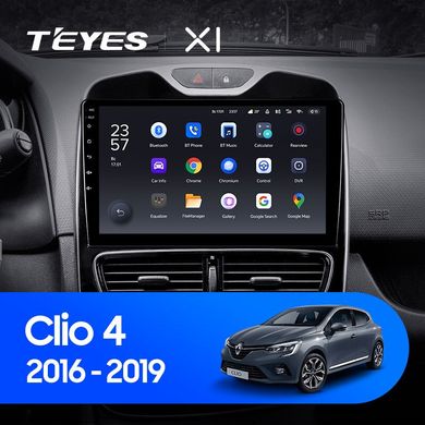 Штатна магнітола Teyes X1 2+32Gb Wi-Fi Renault Clio 4 BH98 KH98 2016-2019 10"