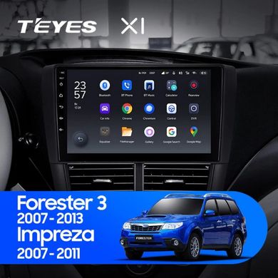 Штатна магнітола Teyes X1 2+32Gb Wi-Fi Subaru Forester 3 SH 2007-2013 For Subaru Impreza GH GE 2007-2011 9"