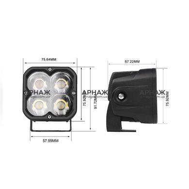 Светодиодные фары ALed 3012 20W 6000K 6G3310