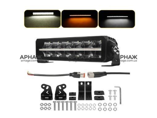 Светодиодная фара StarLight SL-3312 дальний свет WHITE+DRL 45W 5200Lm 12/24V (32см)