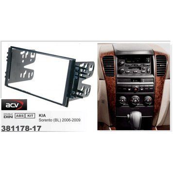 Рамка переходная ACV 381178-17 Kia Sorento (02-06). Carnival/Rio (2 din)