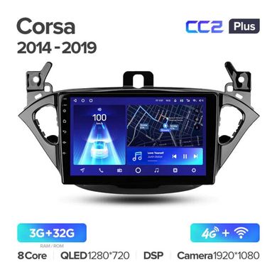 Штатна магнітола Teyes CC2 Plus 3GB+32GB 4G+WiFi Opel Corsa (2014-2019)