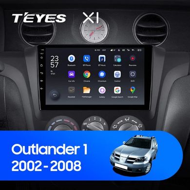 Штатна магнітола Teyes X1 2+32Gb Wi-Fi Mitsubishi Outlander 1 2002-2008 (A) 9"