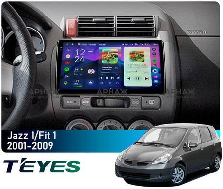 Штатна магнітола Teyes CC4 Pro 2K 8+128 Gb Honda Jazz 1 GD Fit 1 2001 - 2009 9"