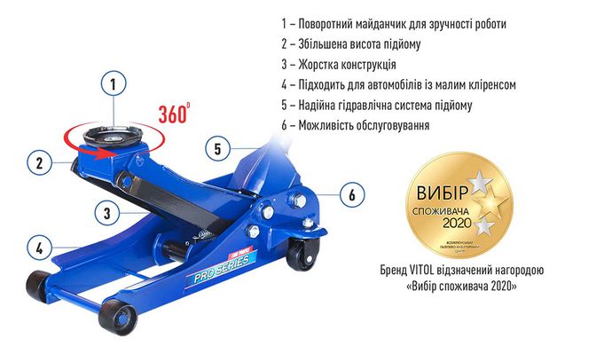 Домкрат Vitol ДП-300038